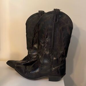 Vintage Black Cowboy Boots
